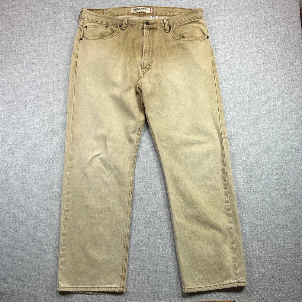 Vintage‎ Levi's 505 Men's Jeans 38x30 Tan Khaki Sand Denim Regular Fit Y2K Dad